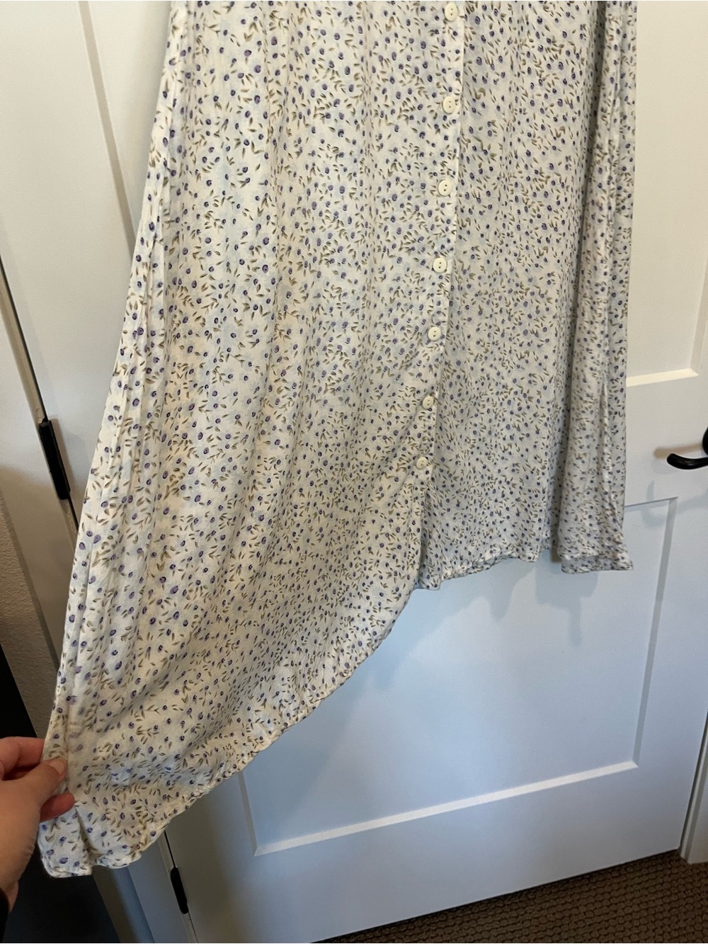 Vtg Honors ditsy floral midi cottagecore flowy coquette spring boho skirt sz M - Picture 3 of 11